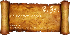 Neuheiser Zsolt névjegykártya
